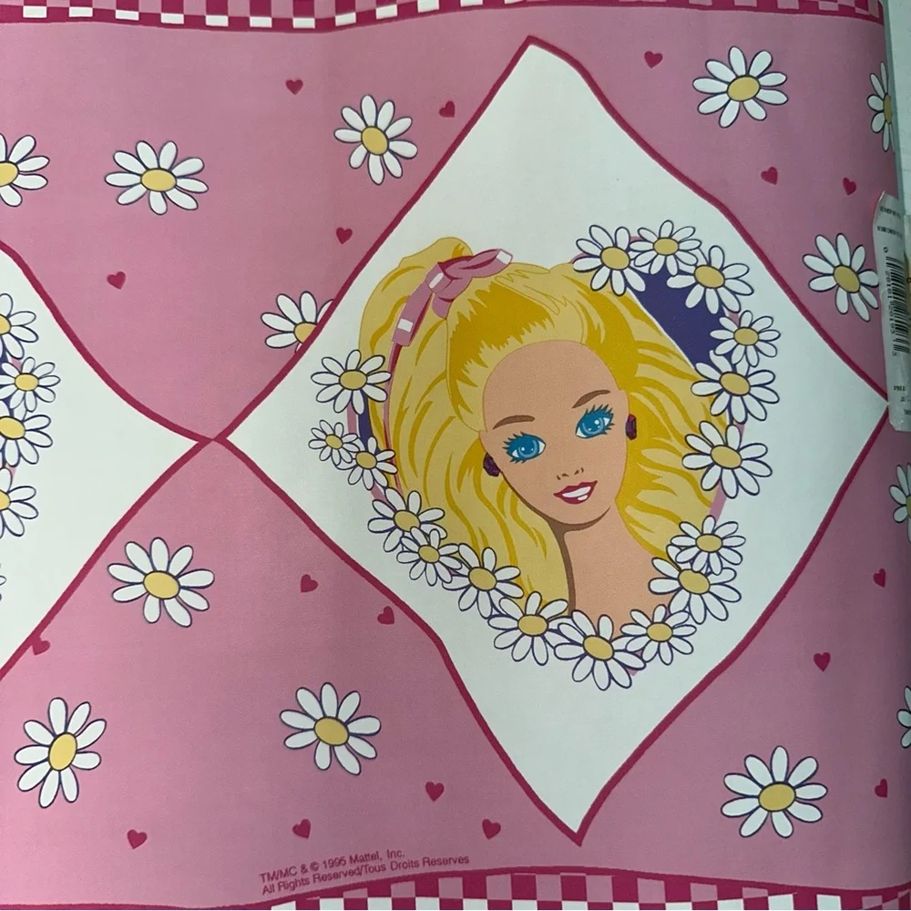 Vintage 1995 Barbie Wallpaper Border